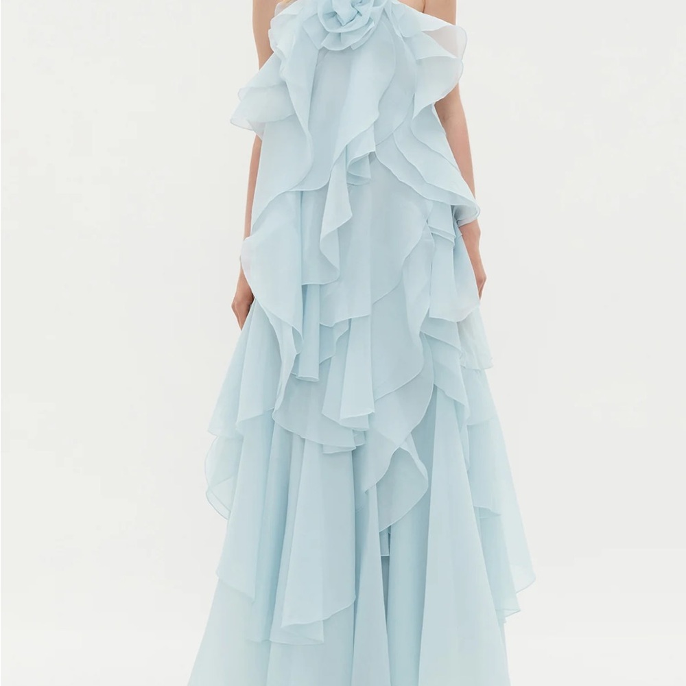 Aje Light Blue Pandorea Layered Maxi Dress